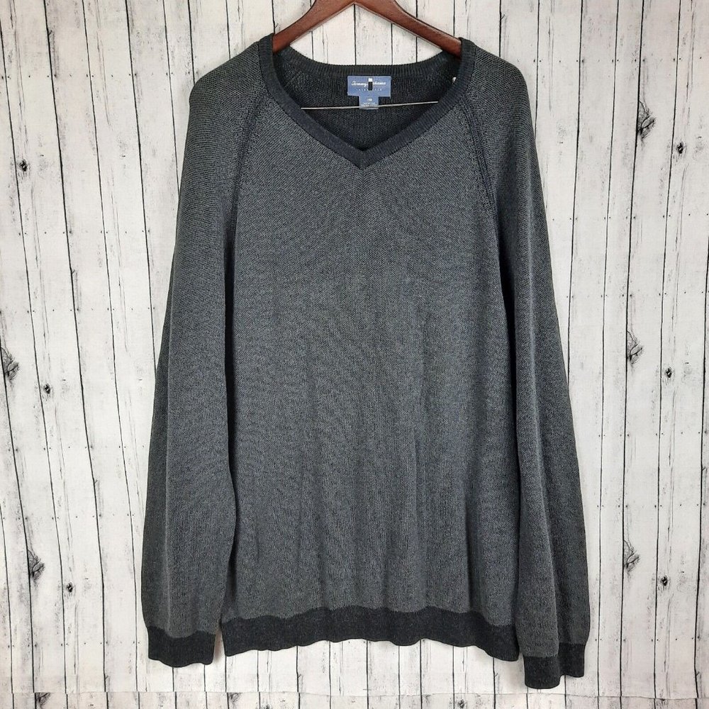 Tommy Bahama Reversible V Neck Sweater Men's 1XB Pima Cotton